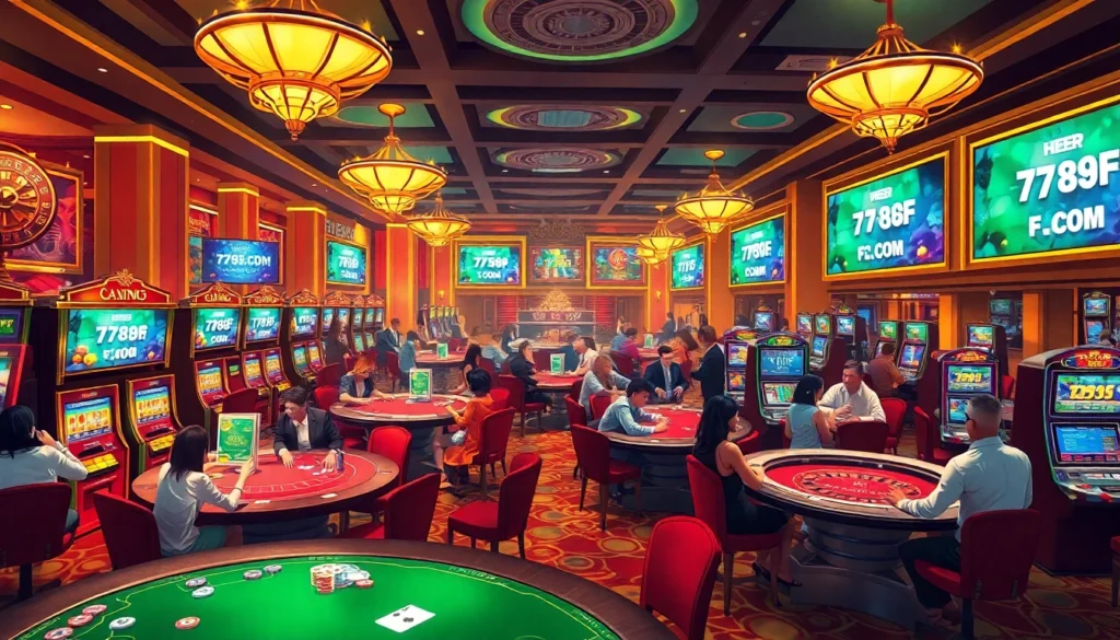 Experience the thrill of gambling at 789f.com with vibrant casino games and lively players at the tables.