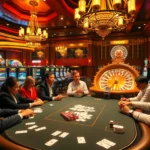 Experience kp88 in action with an intense poker game featuring bright poker chips.