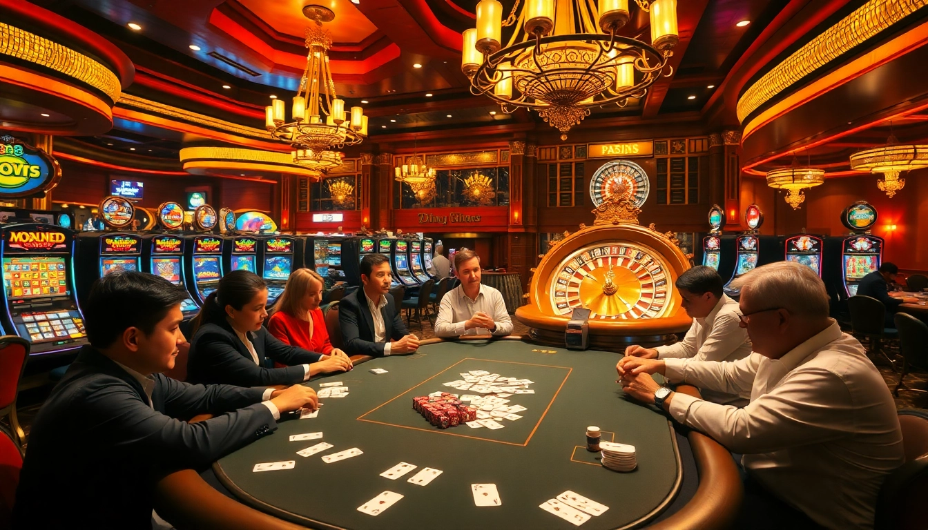 Experience kp88 in action with an intense poker game featuring bright poker chips.